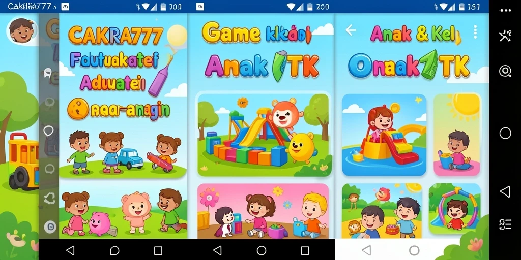 Tampilan antarmuka CAKRA777 yang menarik dan ramah anak.