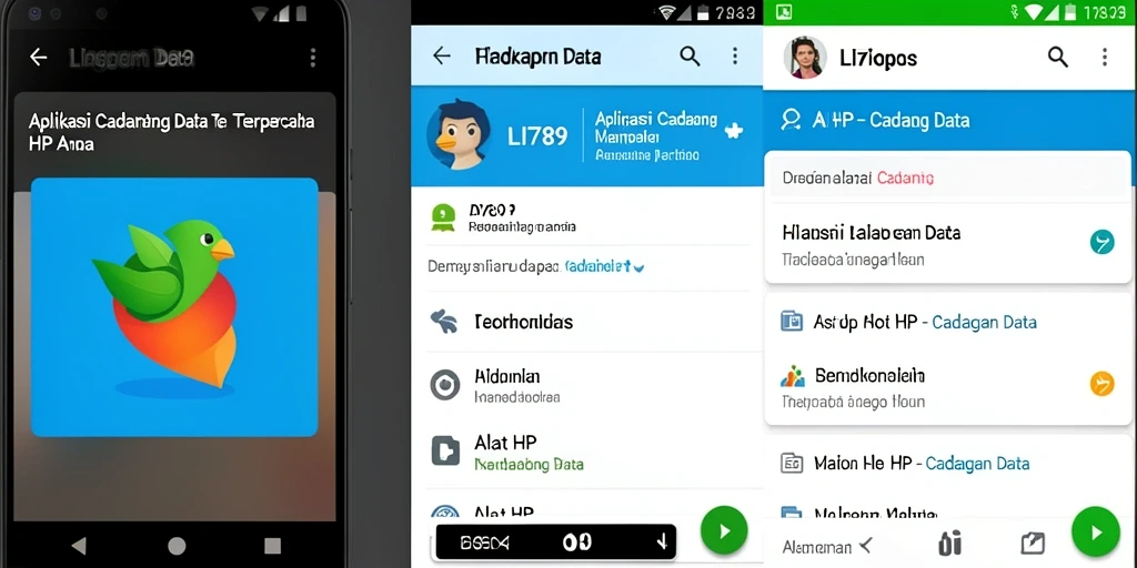 Tampilan antarmuka sederhana aplikasi Cadangan Data LI789.