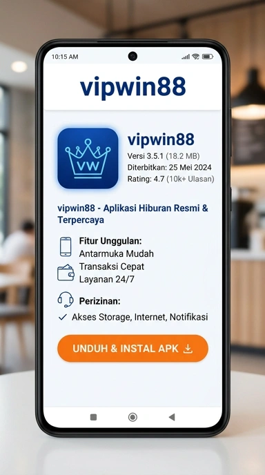 Tampilan halaman APK vipwin88